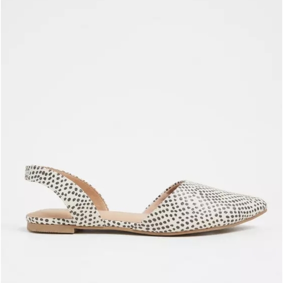 TORRID Sling Back Pointed Toe. Size 8.5. Wide Width. Animal Print. Nude/black - Picture 4 of 6